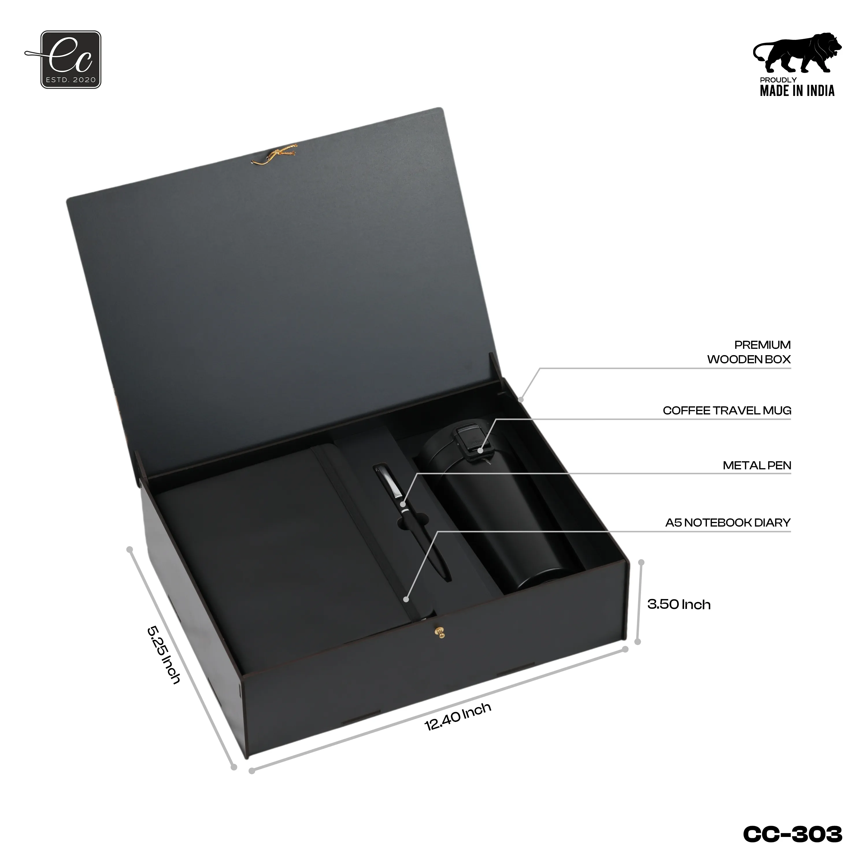 3 in 1 Corporate Gift Set includes Metal Pen, Diary & Coffee Tumbler